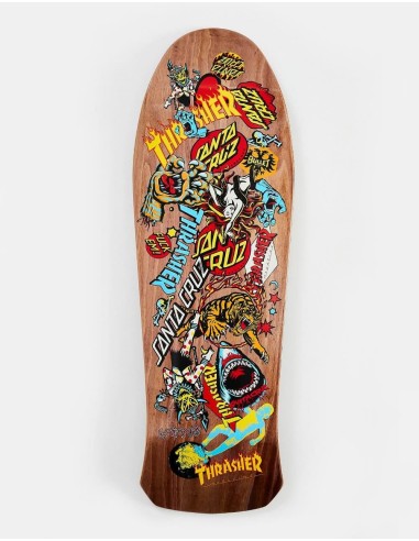 Santa Cruz x Thrasher Salba Oops Skateboard Deck - 10.4" de technologie