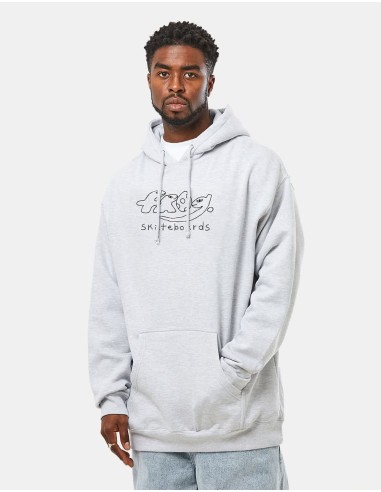 Frog Dino Logo Pullover Hoodie - Athletic Grey des créatures d'habitude