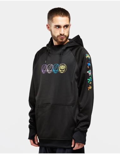 686 Bonded Fleece Pullover Hoodie - Grateful Dead Black les ctes